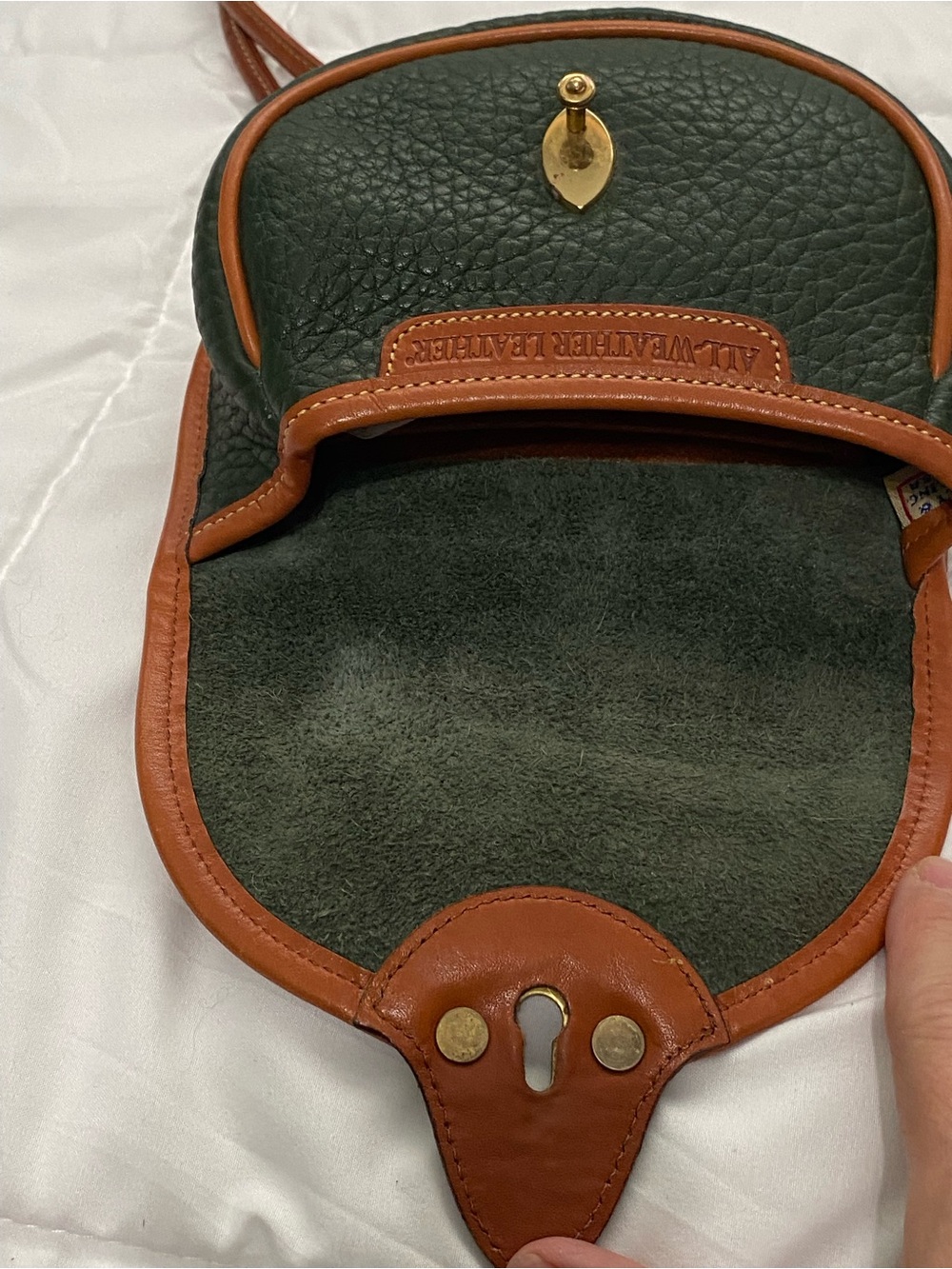 Vintage Dooney & Bourke Green Belt Bag Mini Calvary AWL - Picture 11 of 14